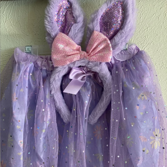 NWT Bunny Sequin Lavender Floral Tutu Dress-up Set - Picture 4 of 10